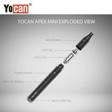 Yocan Apex Mini Variable Voltage Wax Pen Exploded View Yocan USA