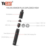 2 Yocan Armor Plus Variable Voltage Wax Pen Exploded View YocanUSA