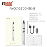 Yocan Apex Mini Variable Voltage Wax Pen Package Contents Yocan USA
