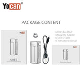 5 Yocan Uni S Cartridge Battery Mod Package Contents YocanUSA