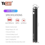 Yocan Ari (Plus) 510 Thread Twist Wax Cartridge Battery