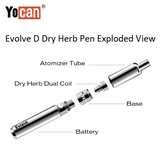 Yocan Evolve 2020 Version 2 in 1 Dry Herb Pen Exploded View YocanUSA