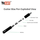Yocan Evolve 2020 Version 2 in 1 Wax Pen Exploded View YocanUSA